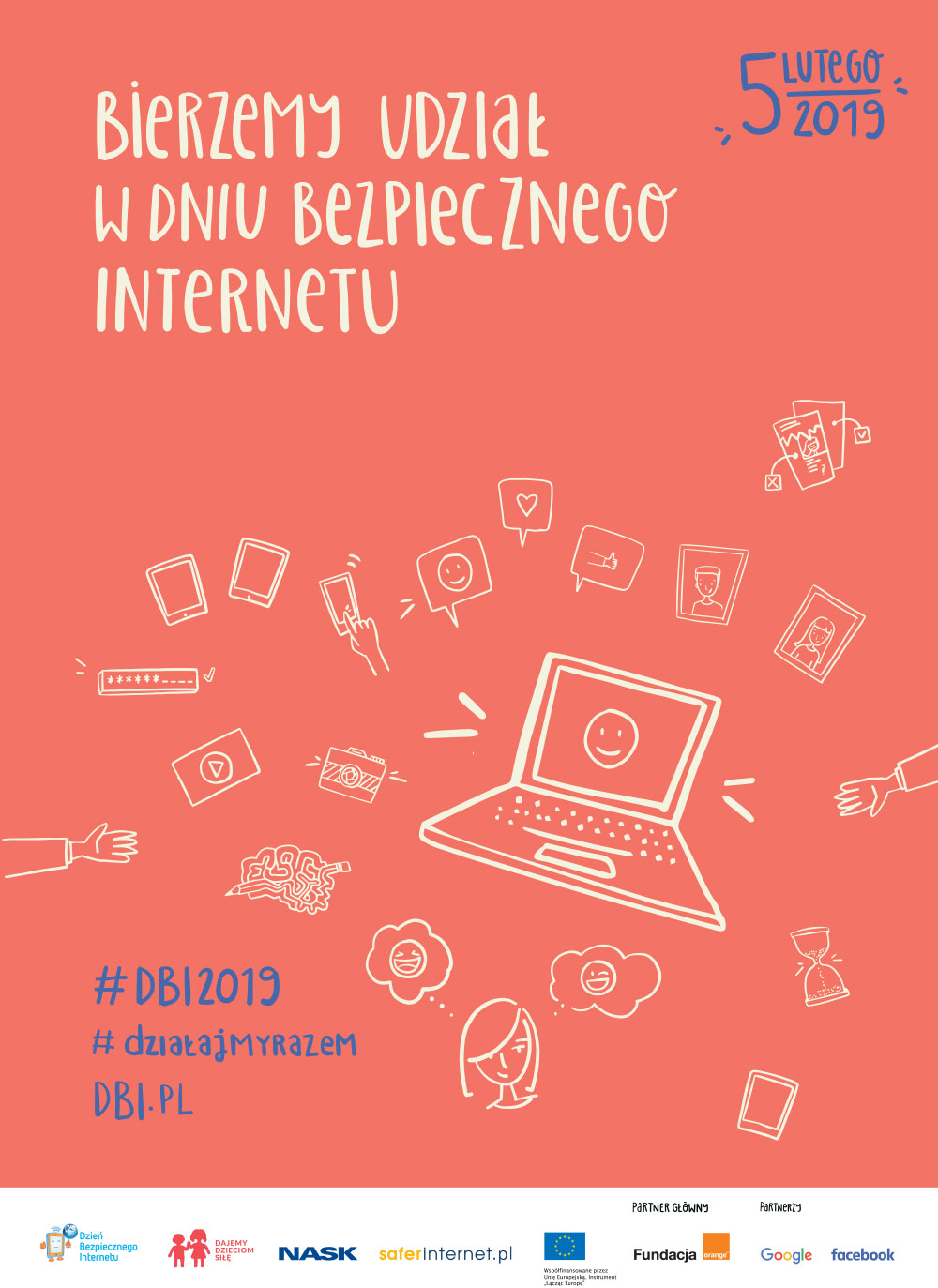 Plakat promujący Dzień Bezpiecznego Internetu 2019