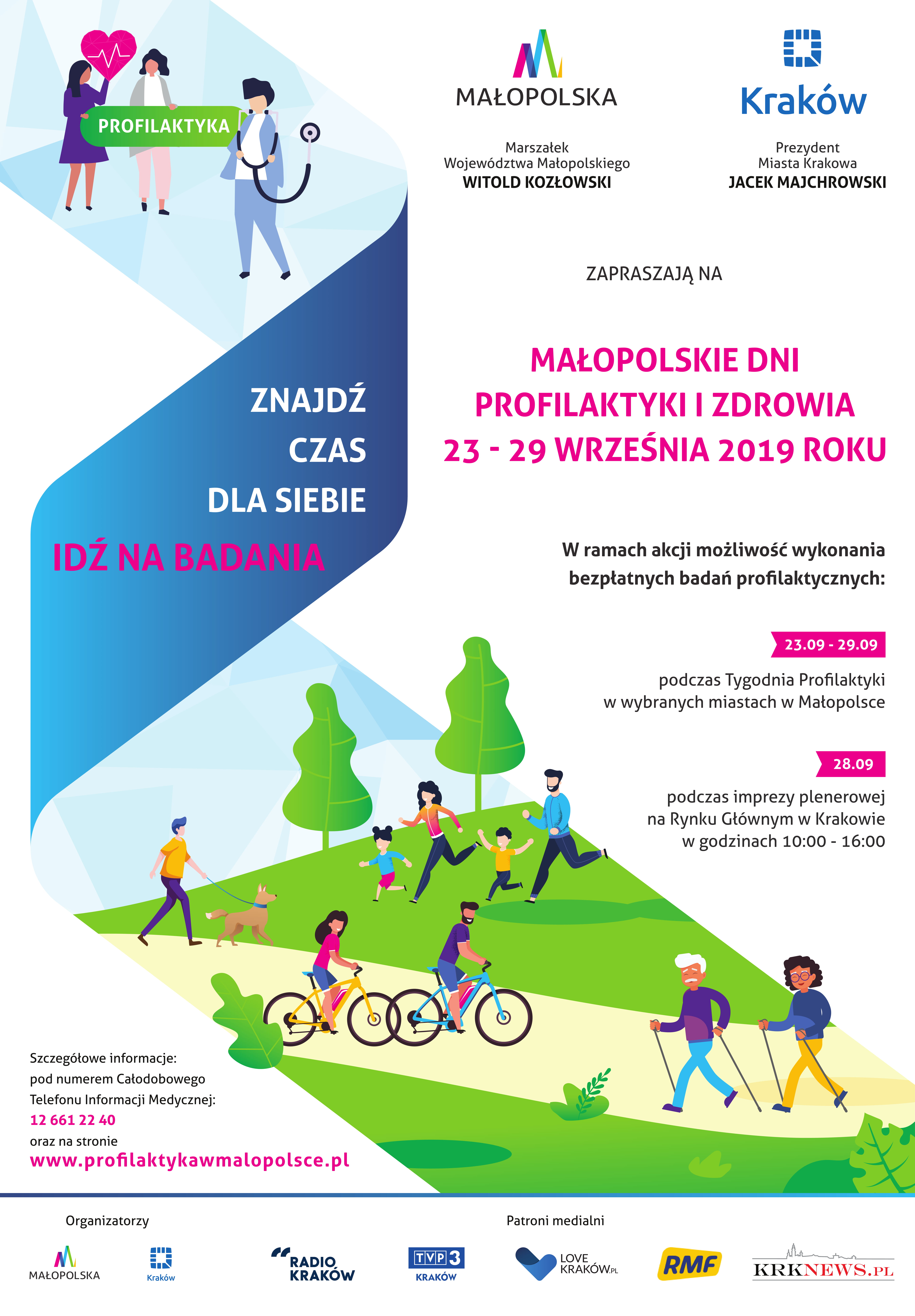 Małopolskie Dni Profilaktyki i Zdrowia w 2019 roku plakat