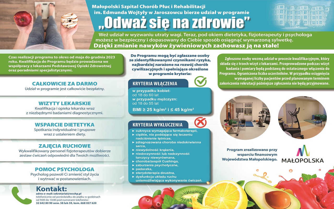 Plakat promujący program "Odważ się na zdrowie"